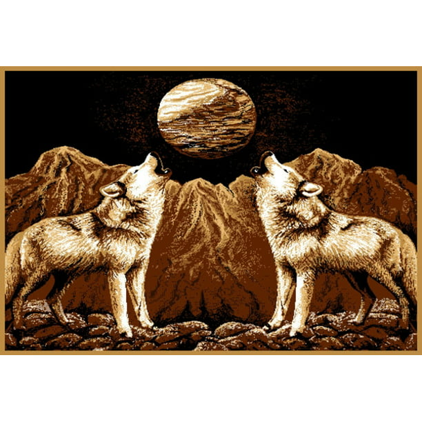 ALAZA Halloween Mystical Wolf Collection Area Mat Rug Rugs for Living Room Bedroom Kitchen 2' x 6' 